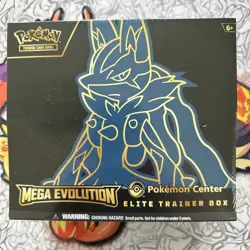 Pokemon Center Pokemon TCG Mega Evolution ETB Lucario - SEALED - IN HAND - Image 1