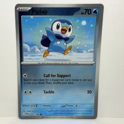 4x Playset Piplup 027/094 Pokemon ME02: PFL Reverse Holo Common 2025 - Image 1