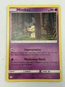 Pokemon TCG SM Cosmic Eclipse Mimikyu 96/236 Uncommon Regular NM - Image 1