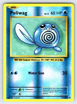 Poliwag 23/108 2016 XY Evolutions Pokemon Card TCG Reverse Holo Nintendo - Nm - Image 1