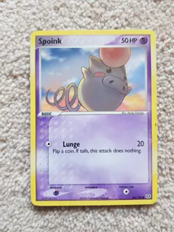 Rare Spoink 66/106 Non Holo EX Emerald 2005 Pokemon Card Very Good - Image 1