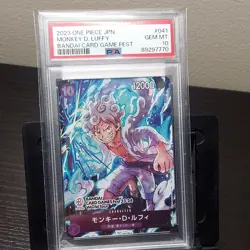 One Piece Monkey.D.Luffy '23-'24 Bandai Card Games Fest Promo P-041 PSA 10 JN - Image 1