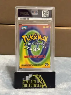 Wartortle #E8 Of 12 Movie Edition - 1999 Topps Pokemon Card PSA 9 Mint - Image 2