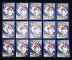 Lot Of 15 Pokemon Fossil Cards 1999 Regular Finish Commons MP Vintage lot#1 - Image 2