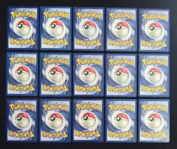 Lot Of 15 Pokemon Fossil Cards 1999 Regular Finish Commons MP Vintage lot#2 - Image 2