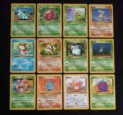 Lot Of 12 Pokemon Jungle Cards 1999 Regular Finish Commons MP Vintage - Image 1