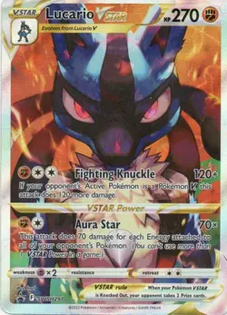 Pokemon: SWSH: Sword & Shield Promo Cards: Holofoil Lucario VSTAR: LP Condition - Image 1