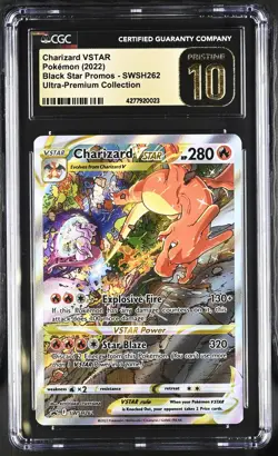 CGC 10 Pristine Charizard VSTAR SWSH262 Ultra Premium Collection Pokemon Card - Image 1