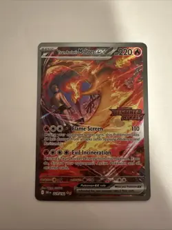 Pokemon TCG Team Rockets Moltres EX Destined Rivals Card 229/182 SIR Stamped - Image 1