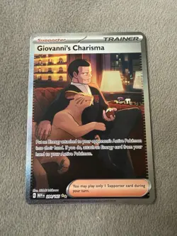 Pokemon Giovanni's Charisma 151 Card 204/165 Special Illustration Rare SV Holo - Image 1