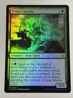 MTG War of the Spark Vivien's Grizzly Foil 182/264 NM - Image 1