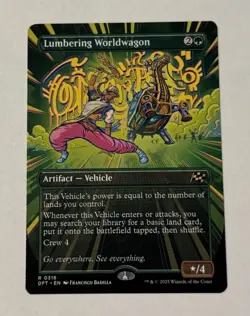 MTG Lumbering Worldwagon (Borderless) Aetherdrift LP - Image 1