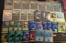 HUGE Lot of 50+ lands, revised editions,theros, foil lands. Magic the gathering - Image 1