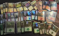 HUGE Lot of 50+ lands, revised editions,theros, foil lands. Magic the gathering - Image 2