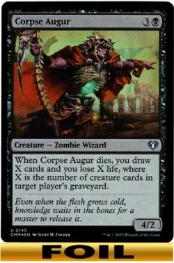 1x - Corpse Augur - FOIL - Commander Masters - UC NM MTG - Image 1