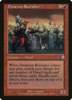 1x - Dwarven Recruiter - #186 - Odyssey - CUC NM MTG - Image 1