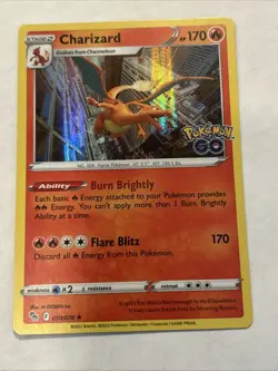 2022 Pokemon Charizard 010/078 Pokemon GO Holo NM - Image 1