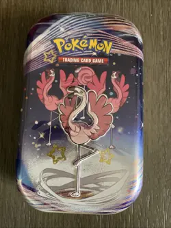 Pokemon Scarlet and Violet SV4.5 Paldean Fates Mini Tin (Flamigo) - Image 1
