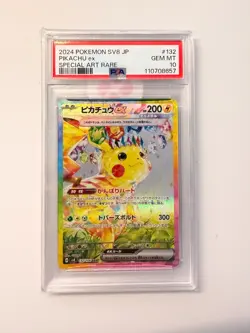 2024 Pokemon SV8 JP Pikachu EX Special Art Rare SAR 132/106 #132 PSA 10 GEM MINT - Image 1