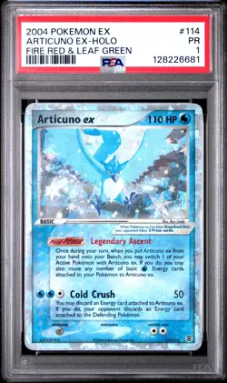 2004 POKEMON EX FIRE RED & LEAF GREEN #114 ARTICUNO EX-HOLO PSA 1 - Image 1