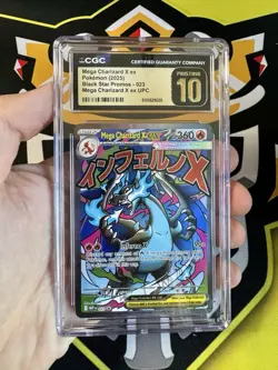 Pokemon Mega Charizard X ex MEP Black Star Promo 023 CGC 10 Pristine - Image 1