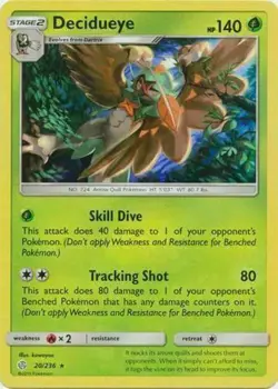 Decidueye 20/236 S&M Cosmic Eclipse HOLO RARE PERFECT MINT! Pokemon - Image 1
