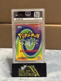 1999 Topps Pokemon The Movie Edt #E11 Dragonair #148 Movie Edition PSA 9 - Image 2
