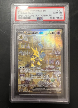 Alakazam ex #201/165 Pokemon 151 Special Illustration Rare - PSA 10 Gem Mint - Image 1