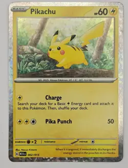 PIKACHU - McDonald's Promo 002/015 M24 2024 Happy Meal Holo Foil Pokemon NM - Image 1