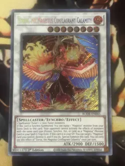 Yugioh Zoroa, the Magistus Conflagrant Calamity BODE-EN045 Secret Rare 1st Ed NM - Image 1