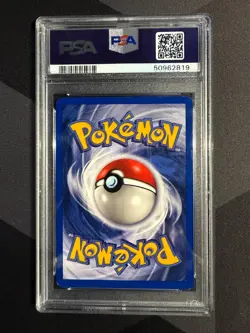 "Red Cheeks" Pikachu Base Set Shadowless, Common Card 58/102, 1999 PSA 9 - Image 2