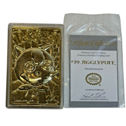 Pokemon Burger King 23K Gold Plated Pokemon Card 1999 Jigglypuff #39 - Image 1