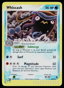 Pokemon Card - Whiscash Dragon 48/97 Uncommon Reverse Holo - Image 1