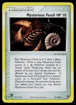 Pokemon Card - Mysterious Fossil Sandstorm 91/100 Reverse Holo - Image 1
