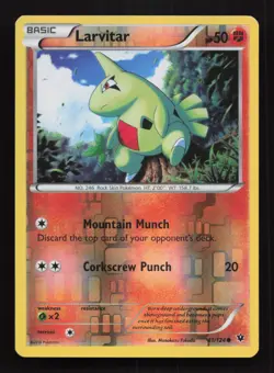 41/124 Larvitar Common Reverse Holo: Pokemon Trading Card Game XY Fates Collide - Image 1