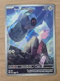 Steven's Beldum 207 Sv: Scarlet & Violet Promo Cards Near Mint Black Star - Image 1