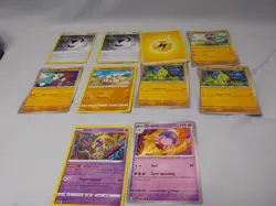 Assorted Mixed Lot of 80 Pokemon Cards with Pokemon Tin Box Case - Image 3