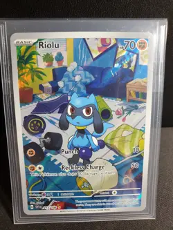 Riolu Holo Full Art Scarlet & Violet Base Set Illustration Card 215/198SV01 - Image 1