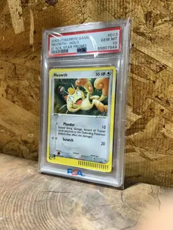 2003 Pokemon Game MEOWTH #013 Holo Black Star Promo PSA 10 E-Card - Image 1