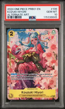 2024 ONE PIECE PRB01-PREM BOOSTER -ONE PIECE CARD THE BEST- KOZUKI HIYORI PSA 10 - Image 1