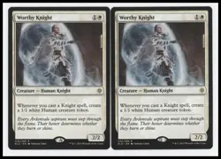 Worthy Knight x2 #36 Throne of Eldraine MTG Near Mint Rare - Image 1