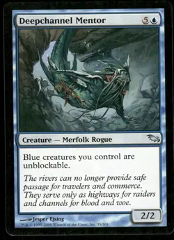 1x Deepchannel Mentor - Shadowmoor LP - MTG - Image 1