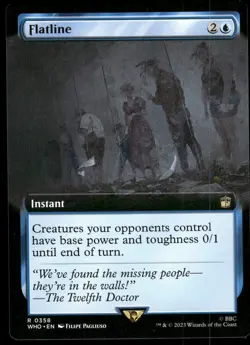 1x Flatline (Extended Art) - Universes Beyond: Doctor Who - NM - MTG - Image 1