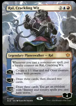1x Ral, Crackling Wit (Borderless) - Bloomburrow NM - MTG - Image 1