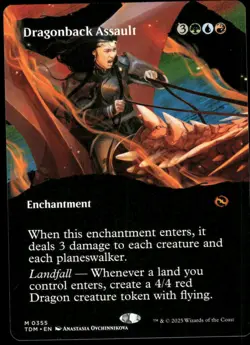 1x Dragonback Assault (Borderless) - Tarkir: Dragonstorm - NM - MTG - Image 1