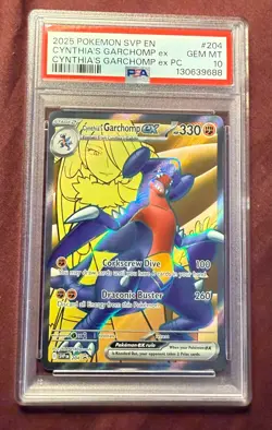 Pokemon SVP Cynthia's Garchomp Ex Premium Collection 204 Black Star Promo PSA 10 - Image 1