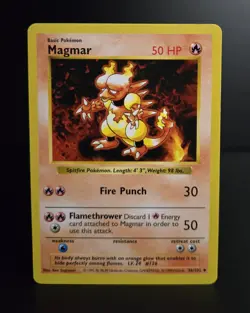 Pokemon TCG - MAGMAR - 36/102 - SHADOWLESS - WOTC - BASE SET (1999) - LP/NM - Image 1