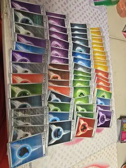 LOT OF 64x RANDOM Holo Energy Cards - Pokemon TCG Foil Energies! BB,WF,CZ,PRE - Image 1
