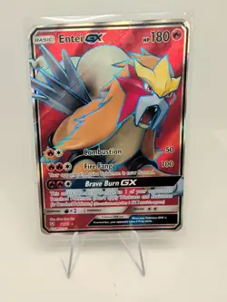 Entei GX 71/73 Ultra Rare Full Art Shining Legends Near Mint Pokemon TCG - Image 1