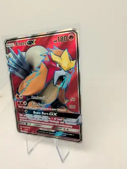 Entei GX 71/73 Ultra Rare Full Art Shining Legends Near Mint Pokemon TCG - Image 3
